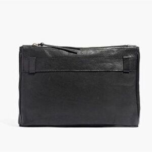 Madewell x Sezane Nola Black Leather Clutch